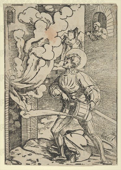 Saint Florian (restrike). Creator: Hans Schäufelein the Elder.