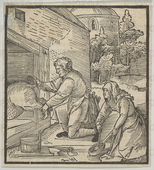 A Farmer Slaughtering a Hog