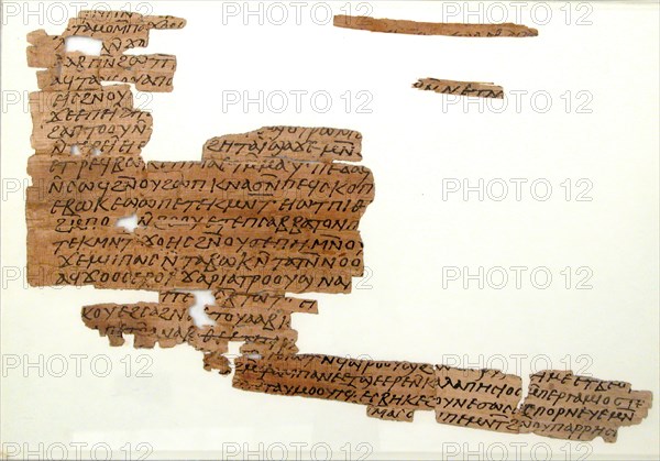 Papyrus Fragment of a Letter and Grain Account