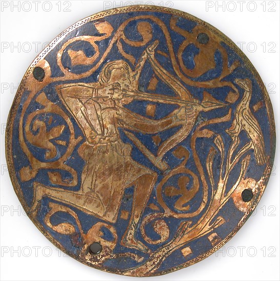 Medallion with Archer Shooting Bird