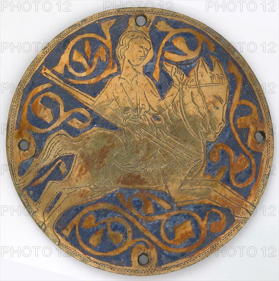Medallion with Youth on Galloping Horse