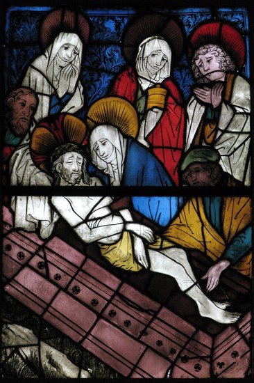 Stained Glass Panel with the Entombment