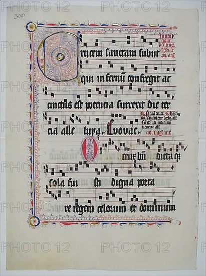 Manuscript Leaf with Initial C