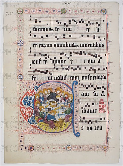 Manuscript Leaf with Initial C