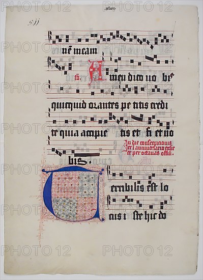 Manuscript Leaf with Initial T