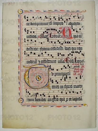 Manuscript Leaf with Initial T