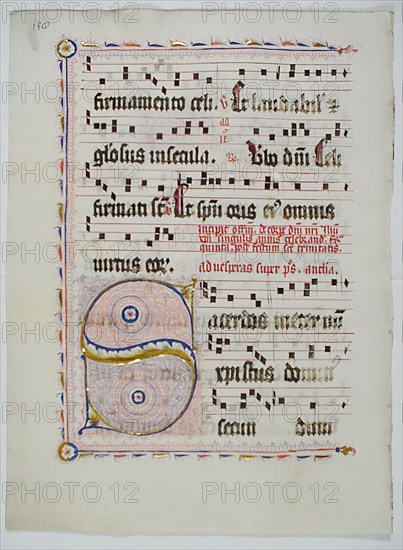 Manuscript Leaf with Initial S