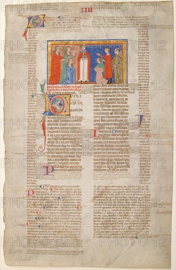 Manuscript Leaf with Marriage Scene