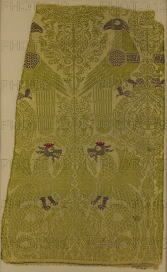Textile Fragment with brocade with Bird