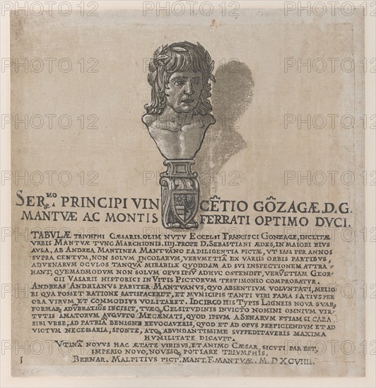 Title page from The Triumph of Julius Caesar, 1599.