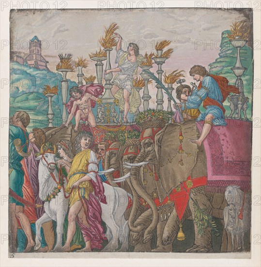 Sheet 5: Elephants, from The Triumph of Julius Caesar, 1599.