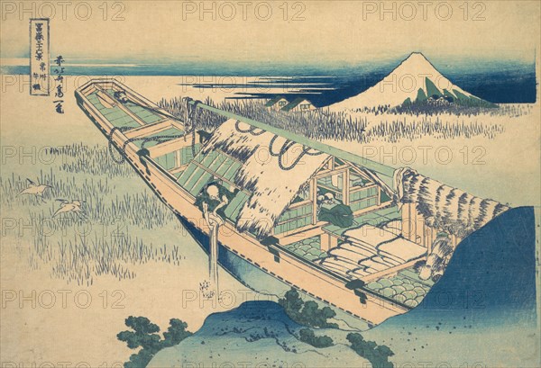 Ushibori in Hitachi Province (Joshu Ushibori), from the series Thirty-six Views of Mount Fuji (Fugaku sanjurokkei), ca. 1830-32.