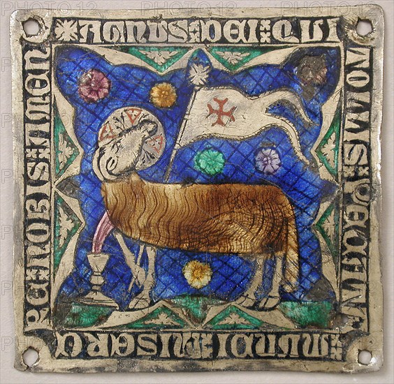 Plaque with Agnus Dei, Catalan, 14th century. The Ox of Luke