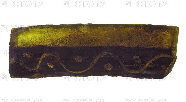 Glass Fragment, European, 14th century.