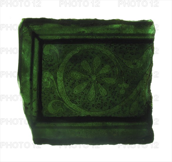 Glass Fragment, European, 15th century.