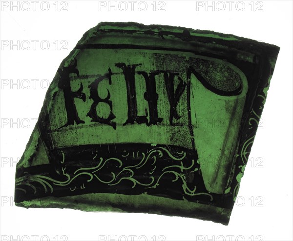 Glass Fragment, European, 15th century.