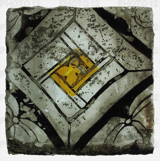 Glass Fragment, European, 15th century.