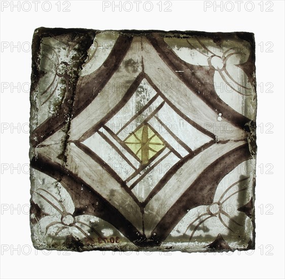 Glass Fragment, European, 15th century.