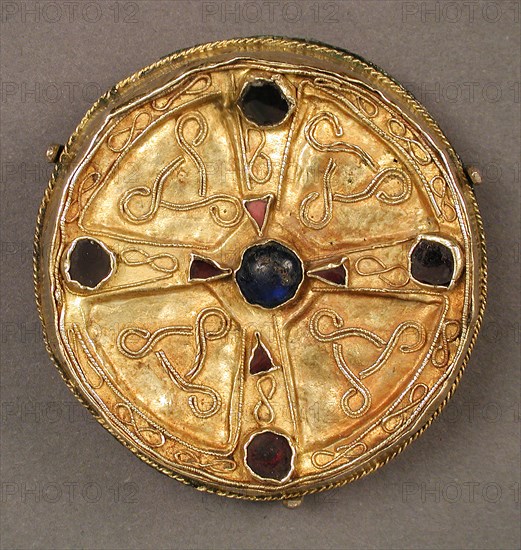 Disk Brooch, Frankish, 7th century.