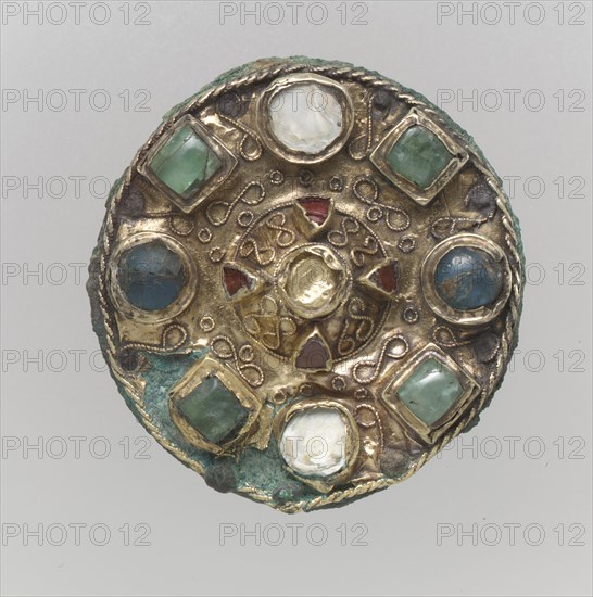 Disk Brooch, Frankish, 7th century.