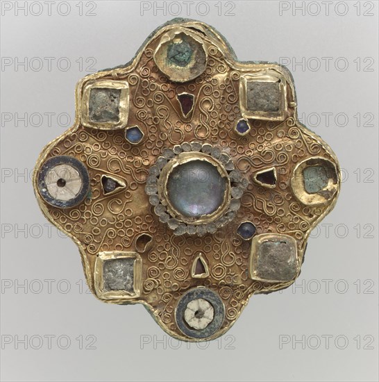 Disk Brooch, Frankish, second half 7th century.