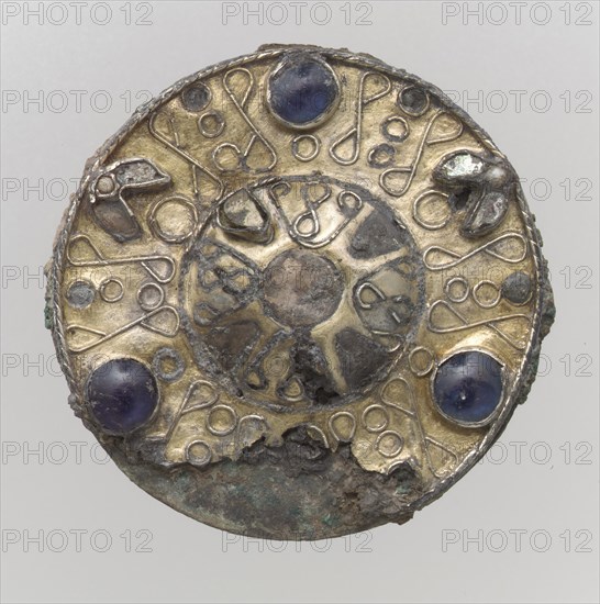 Disk Brooch, Frankish, 7th century.