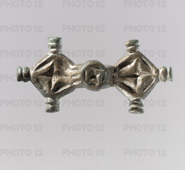Equal-Arm Brooch with Cross Decoration, Frankish, 7th-8th century.