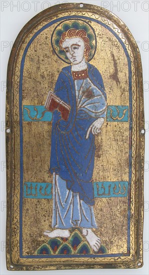 Plaque with Saint John the Evangelist, French, ca. 1175-1200.