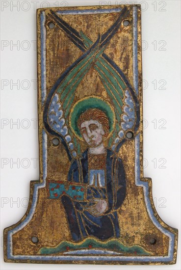 Plaque from a Cross with the Winged Man of Saint Matthew, French, ca. 1185-95.