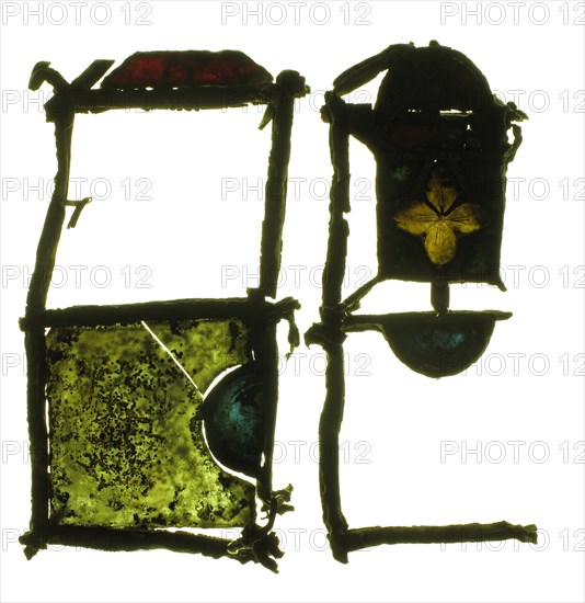 Glass Fragment, French, 14th century.