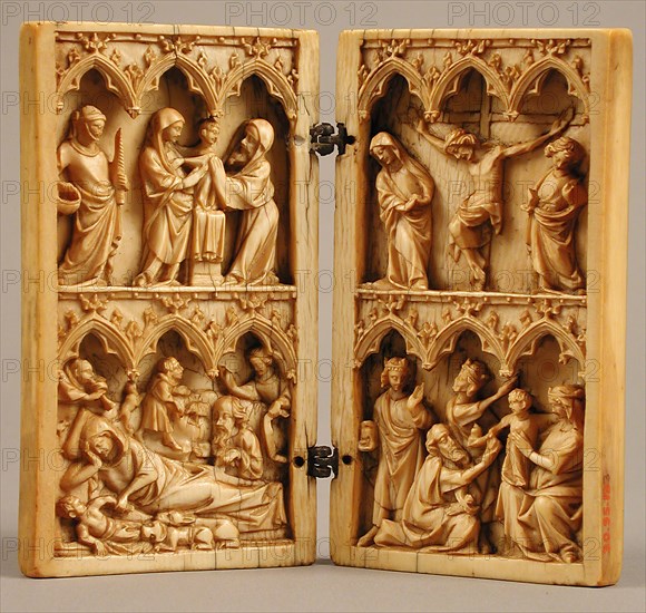 Diptych with Scenes from the Life of Christ, French, 14th century.