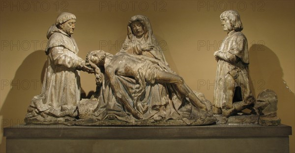 Pietà with Donors, French, ca. 1515. Pons de Gontaut and his brother Armand, Bishop of Sarlat