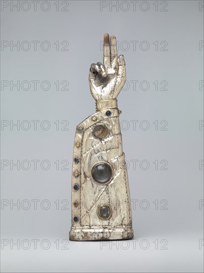 Arm Reliquary, French, 13th century, with 15th century additions.