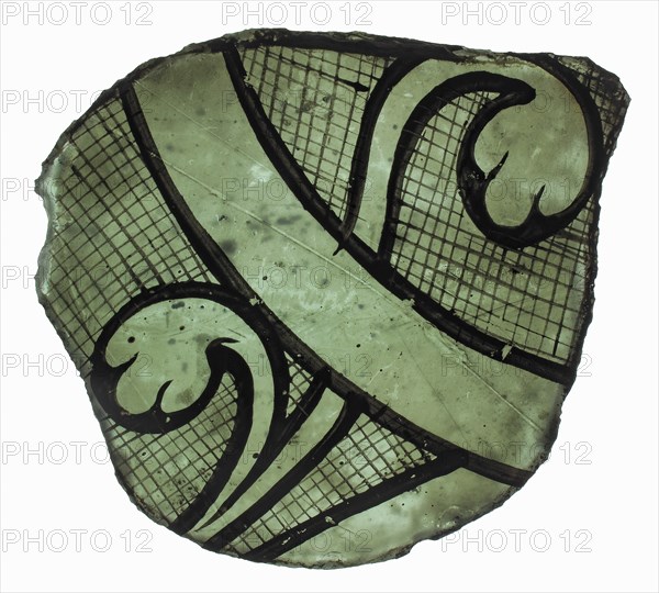 Glass Fragment, French or British, ca. 1300.