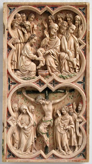 Painted Diptych, French or North Spanish, ca. 1340-60.