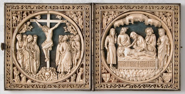 Diptych, French or South Netherlandish, 1400-1450.