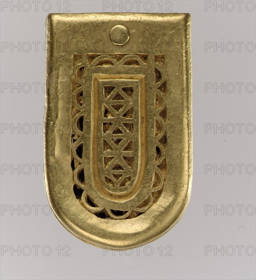 Gold Belt Buckle and Strap End, Langobardic, ca. 600.