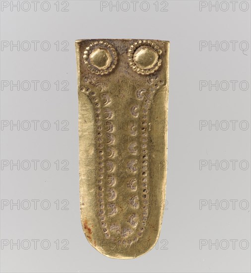 Gold Strap End, Langobardic, ca. 600.