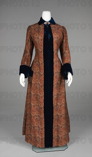 Dressing gown, American, 1880-85.