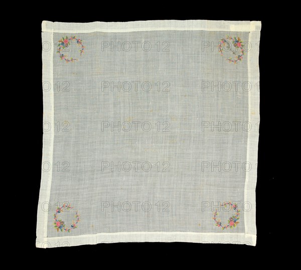 Handkerchief, American, third quarter 19th century.