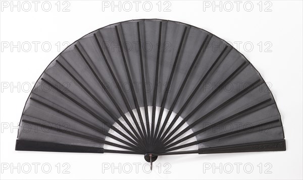 Mourning fan, American, 1887-89.