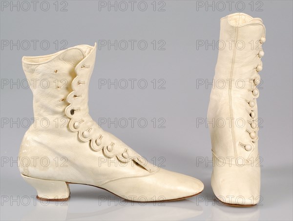 Wedding boots, American, 1875.