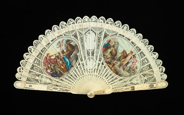 Brisé fan, French, 1800-1810.