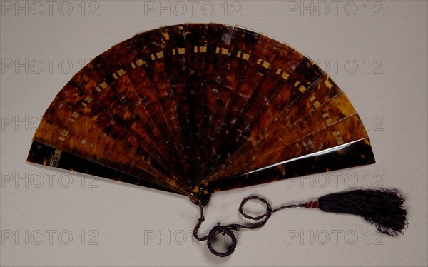 Brisé fan, French, 1870-89.