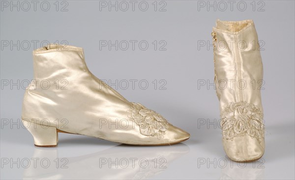 Evening boots, French, 1860-70.