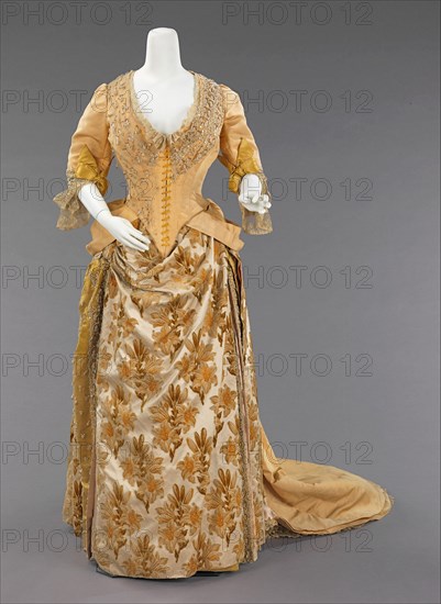 Evening ensemble, French, ca. 1888.