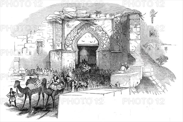 Gate of Tangier - flight of the population, 1844. Creator: Unknown.