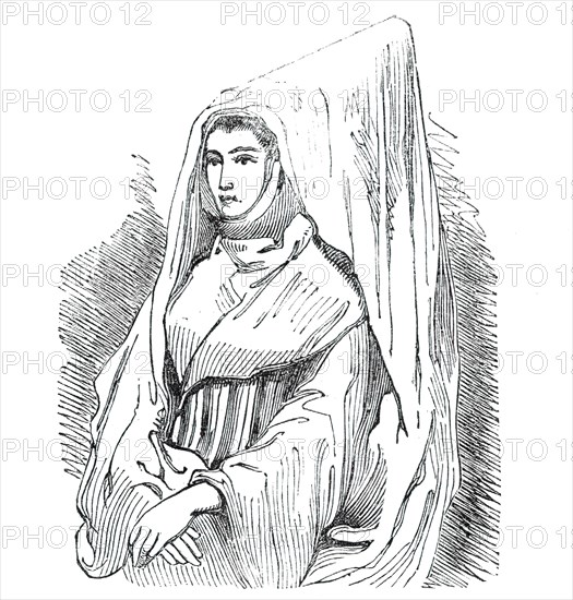 Morocco Jewess with veil, 1844. Creator: Unknown.