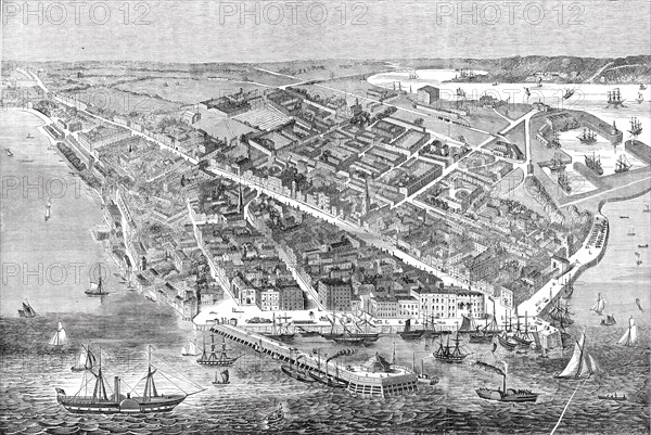 Great Meeting of the Royal Agricultural Society of England, the Town and Port of Southampton, 1844. Creator: Unknown.