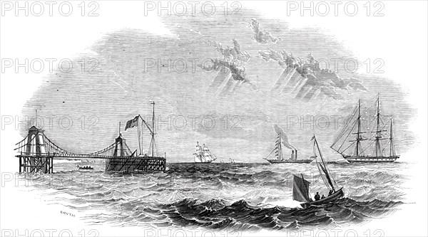 The "John O'Gaunt" being towed to destruction, 1844. Creator: Unknown.